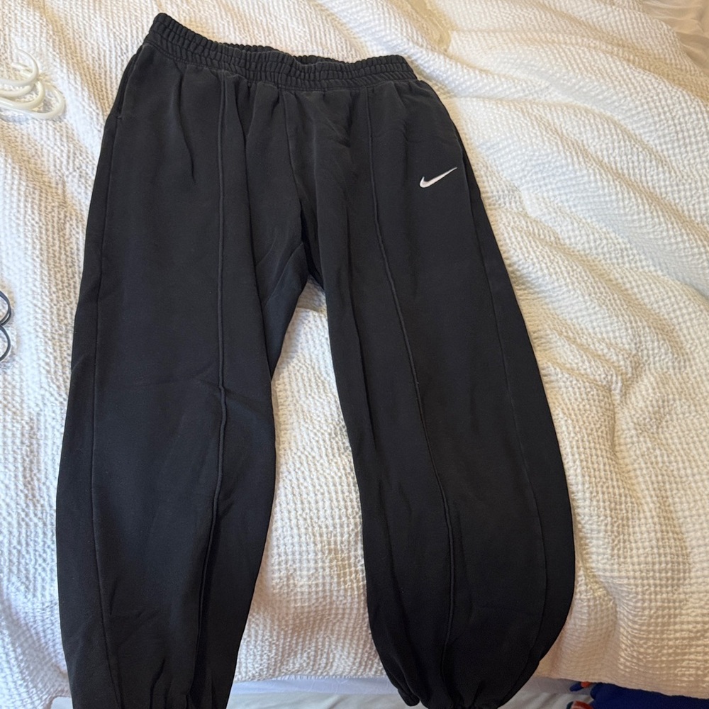 Nike Black Sweat Joggers with White Logo